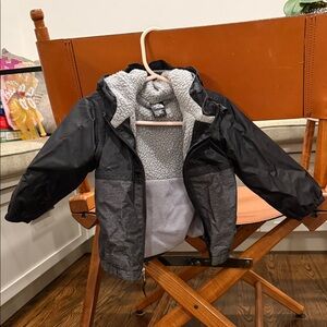 The North Face Kids Black and Gray Puffer Jacket